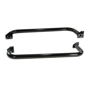 Jeep Wrangler Side Steps - Rugged Ridge - 3-In Round - Black - `97-`06